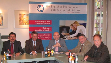 von links nach rechts: Klaus Zeller, Martin Gutmann, Dr. Peter Tauber, Ottmar Hutzenlaub und Joachim Wagner