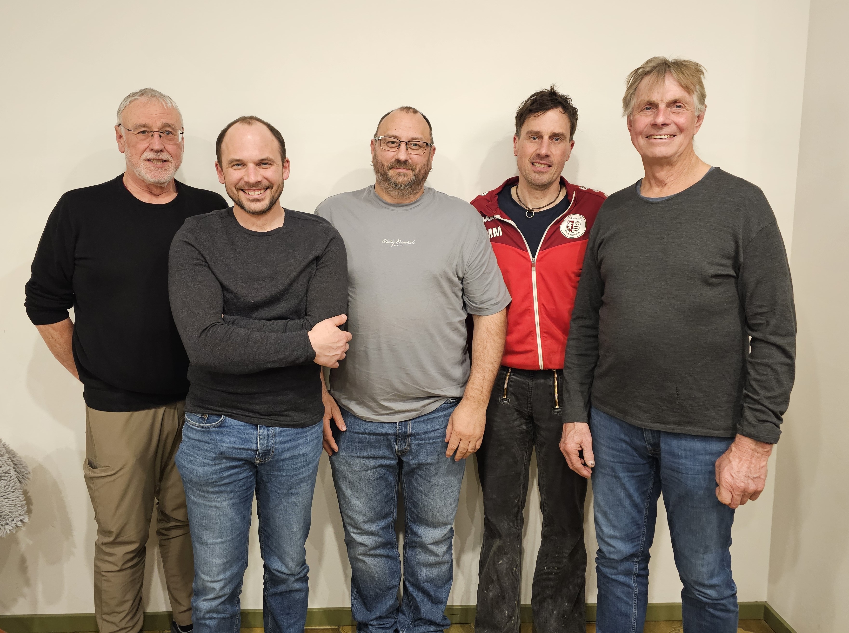 v.l. Helmut Kress, stv. OM Michael Christ, OM Ralph Herchet, Florian Meidhof, Burkhard B&ouml;s