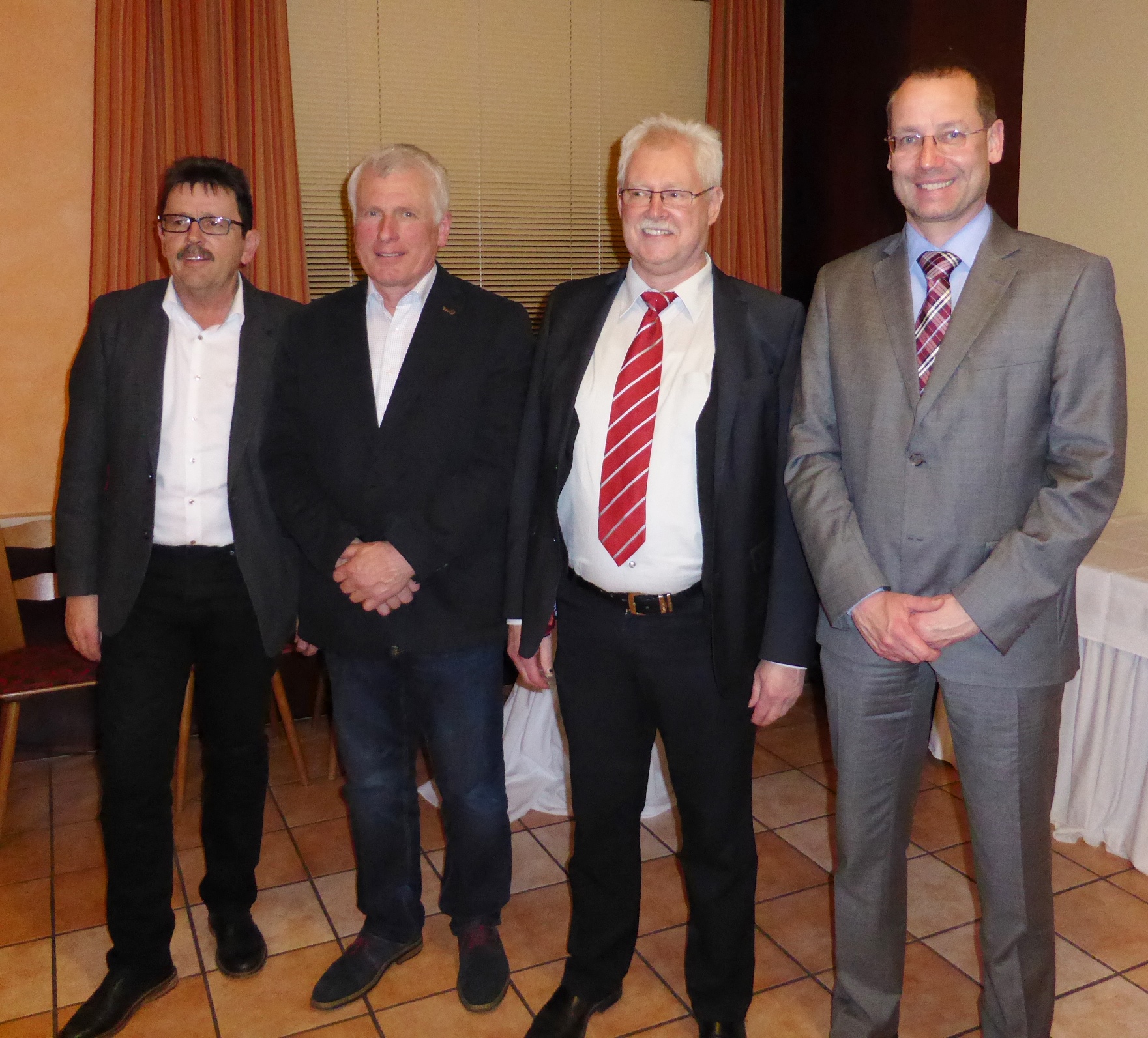 von links: Klaus Zeller, Karl Weber, Helmut Henss und Frank Wedekind.